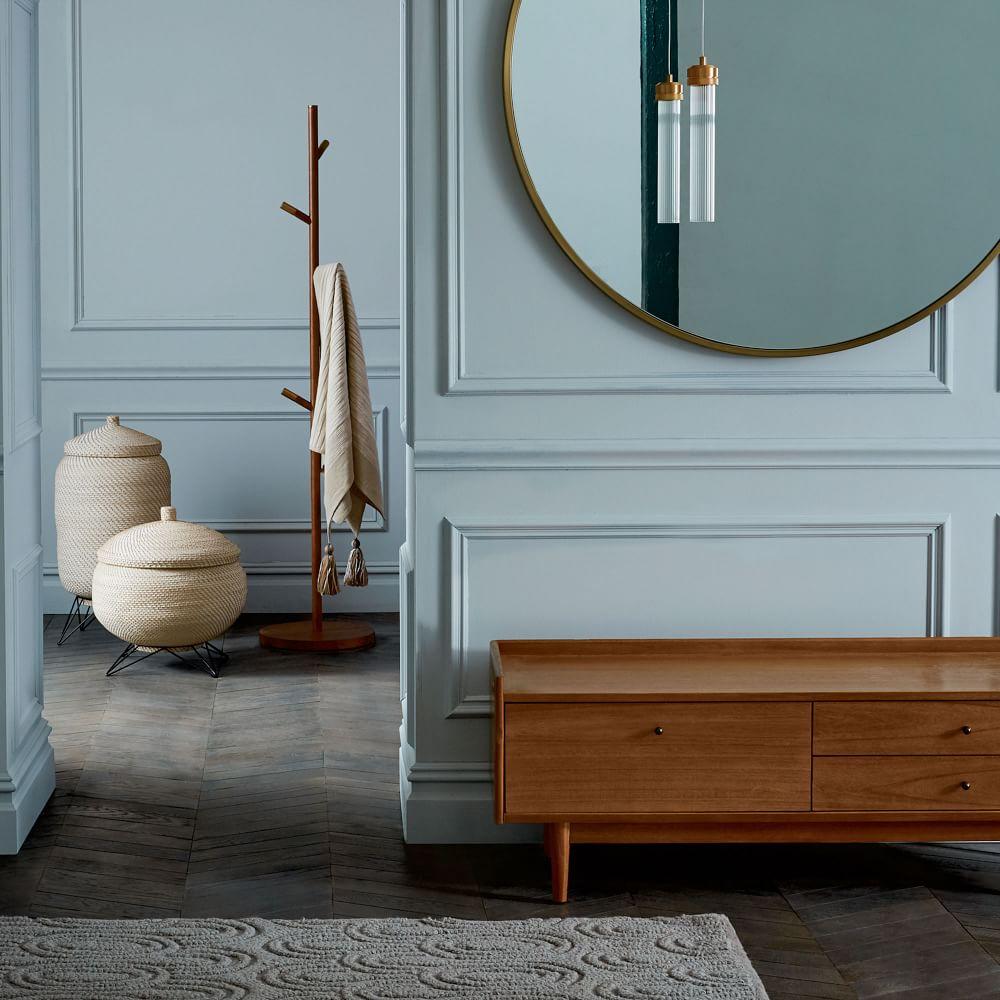 Mid Century Entryway Bench west elm United Kingdom
